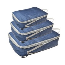 3PCS Travel Compressible Packing Cubes Foldable Waterproof Storage Bag Suitcase  - £91.67 GBP