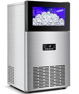 Commercial Ice Maker Machine 130Lbs/24H With 35Lbs Storage Bin, Stainles... - £651.39 GBP