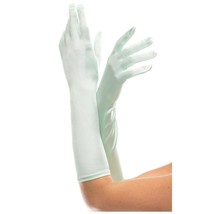 Light Green Satin Gloves Mid Arm Length Evening Prom Dance Costume 8812-39 - $13.85