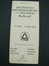 Richmond Fredericksburg Potomac RFP RR Timetable 1969 Public PTT TT Sche... - $17.22