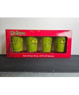 Dr. Seuss The Grinch Set of 4 Smiling Drinking Glasses 16oz Christmas Ne... - £20.98 GBP