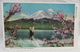 Lake Kawaguchi Spring View Near Mt Fuji  Yamanashi Japan Fukuda Postcard - £2.32 GBP