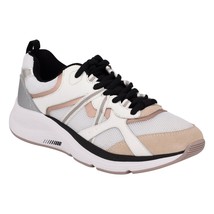 New Easy Spirit White Beige Leather Walking Comfort Sneakers Size 8.W Wide - £56.62 GBP