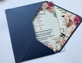 acrylic wedding invitations cards and customized envelopes 10pcs free de... - £10.00 GBP