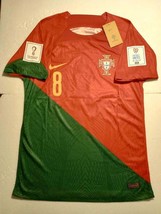 Bruno Fernandes Portugal 2022 World Cup Qatar Match Slim Red Home Soccer Jersey - £87.60 GBP