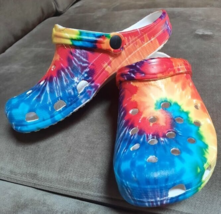 Women&#39;s Classic Tie Dye Graphic Clogs Size 9/39 - £14.21 GBP