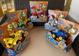 Set of 5 Paw Patrol Rubble Skye Rocky Marshall Chase Deluxe Vehicle Dino Rescue - £67.22 GBP