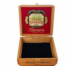 Cigar Box vtg smoking advertising case wood Hemingway signature Arturo Fuente  - £23.32 GBP