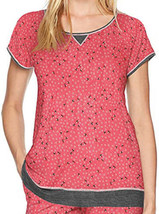 Layla Womens Short Sleeve Novelty Top Size Medium Color Coral Pink - £35.55 GBP