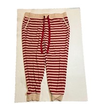 Torrid Sleep Cozycore Knit Beige &amp; Red STripe Jogger Style Sleep/Lounge ... - $17.49