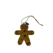 Vintage 3” Gingerbread Girl with Bow Decor Christmas Tree Ornament - £4.35 GBP