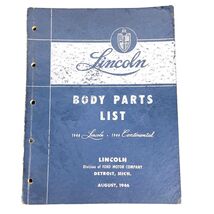 1946 Lincoln Body Parts List Sales Brochure OEM Original Parts Catalog M... - $334.07 MXN
