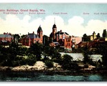 Public Buildings Grand Rapids Wisconsin WI 1912 DB Postcard P24 - £13.58 GBP