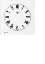 WATERBURY 5 &quot; Diameter Clock Dial Face Cardstock ROMAN &amp; ARABIC - £3.16 GBP