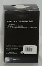 NFL Boelter Brands LLC 16 Ounce Carolina Panthers Pint Glass White Coasters image 5