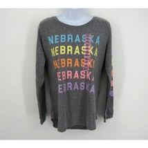 State Of Mine Womens Nebraska Gray Shirt Small New With Tags - $12.87