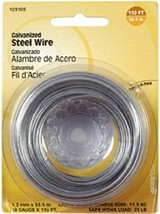  16 Gauge Galvanized Steel Frame Mount Wire, 25-Feet, 1-Pack, Hillman 123130 - £3.96 GBP