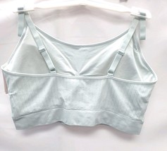 Auden Women's XXL Lightly Lined  Seamless Bralette Mint Green, Adjustable Straps image 3