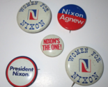 Richard Nixon &amp; Spiro Agnew Political Presidential Buttons ~ Set of 5 - $14.84