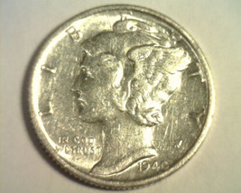 1940-S MERCURY DIME ABOUT UNCIRCULATED AU NICE ORIGINAL BOBS COINS FAST ... - $7.00