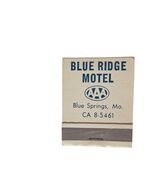Vintage Matchbook Blue Ridge Motel Blue Springs MO Unstruck Advertising - €10,14 EUR