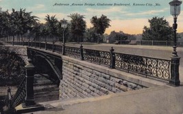 Anderson Avenue Bridge Gladstone Boulevard Kansas City Missouri MO Postcard E05 - $2.96