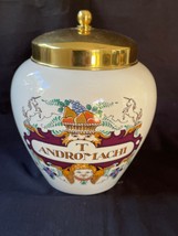 Antique Dutch delft , handpainted  polychrome apothecary jar. Marked Bottom - $150.00