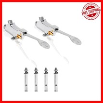 2 Pack Hands-Free Floor Mount Pedal Valve - Polished Chrome for Kitchen ... - $60.13