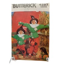 Scarecrow Halloween Costume Butterick Pattern 4287 Children&#39;s Sizes 2-14 - £6.04 GBP
