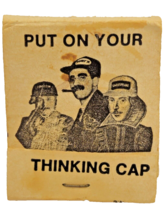 THINKING Cap Strikin’ It Rich D D Bean &amp; Sons Vintage Matchbook Cover - £3.11 GBP