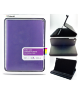 POLAROID APPLE IPAD MINI LEATHER FOLIO TABLET PC CASE PURPLE BRAND NEW - $359.64 MXN