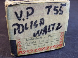 PLAYER PIANO SONG ROLL QRS T55 POLISH WALTZ  Liuboscchi  SONG WORD ROLL - $11.87