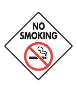 Warning! No Smoking Aluminum Warning Sign - 6&quot; x 6&quot; - $9.95