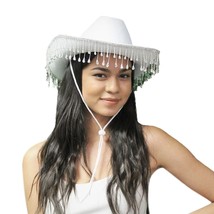 Fashion Rhinestone Fringe girl Hat Solid Color Western boy Cap with Adjustable D - £152.81 GBP