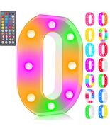 Pooqla Light Up Letter O LED Marquee Light RGB Color Changing 34 Colors ... - $289.13 MXN