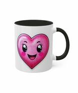 Handmade Ceramic Pink Heart Cup. Coffee, Tea, Matcha, Mug Sublimination ... - $34.07 CAD