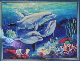 Sunset No Count Cross Stitch Kit Underwater Tranquillity Dolphins  #1393... - £9.29 GBP