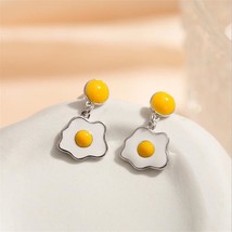 New Fashion Creative Poached Egg 925 Sterling Silver Jewelry Temperament Cute Sw - £7.23 GBP