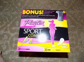Playtex Sport Combo 28 Unscented Tampons + 20 Liners Regular New - $15.20