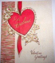 Vintage A Volland Card For Husband Valentine Greetings Vellum Card  - $4.99