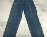 Vintage Cotler Jeans Uomo 33 Blu Medio Carta Borsa Largo Tasche Y2K Cotone - $65.09