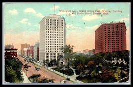 MICHIGAN Postcard - Detroit, Woodward Ave, Grand Circus Park, Statler Hotel F7 - £2.33 GBP