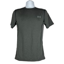Under Armour Men&#39;s Fitted HeatGear Short Sleeved Crew Neck T-Shirt Size S Gray - £11.01 GBP