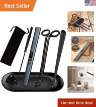 Luxury 5-Piece Candle Accessory Gift Set with Storage Tray for Enthusiasts - $43.50