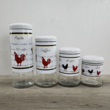 Gracie Oaks 4 Piece Chicken Rooster Themed Kitchen Canister Set - £85.26 GBP