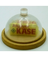 DOLLHOUSE MINIATURE CHEESE BOARD WITH DOME LID AND BLOCK OF ALLGAUER KASE - $257.11 MXN