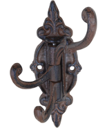 Cast Iron Vintage Antique Victorian Swing Arm Swivel Wall Hook Hall Tree... - £11.76 GBP