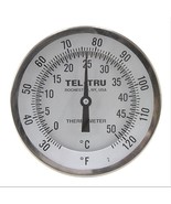 Teltru 38101206 Thermometer 25-125 F- 0-50 Deg C 5&quot; Face 12&quot; Stem 1/2&quot; NPT - $197.50