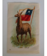 1910&#39;s Tobacco Silk Llama &amp; Flag of Chile # 13 in Series - $9.99