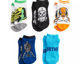 NEW Kids Fortnite Helmets &amp; Masks Low Cut Gamer Socks 5 Pair Pack size 10-4 - $9.95